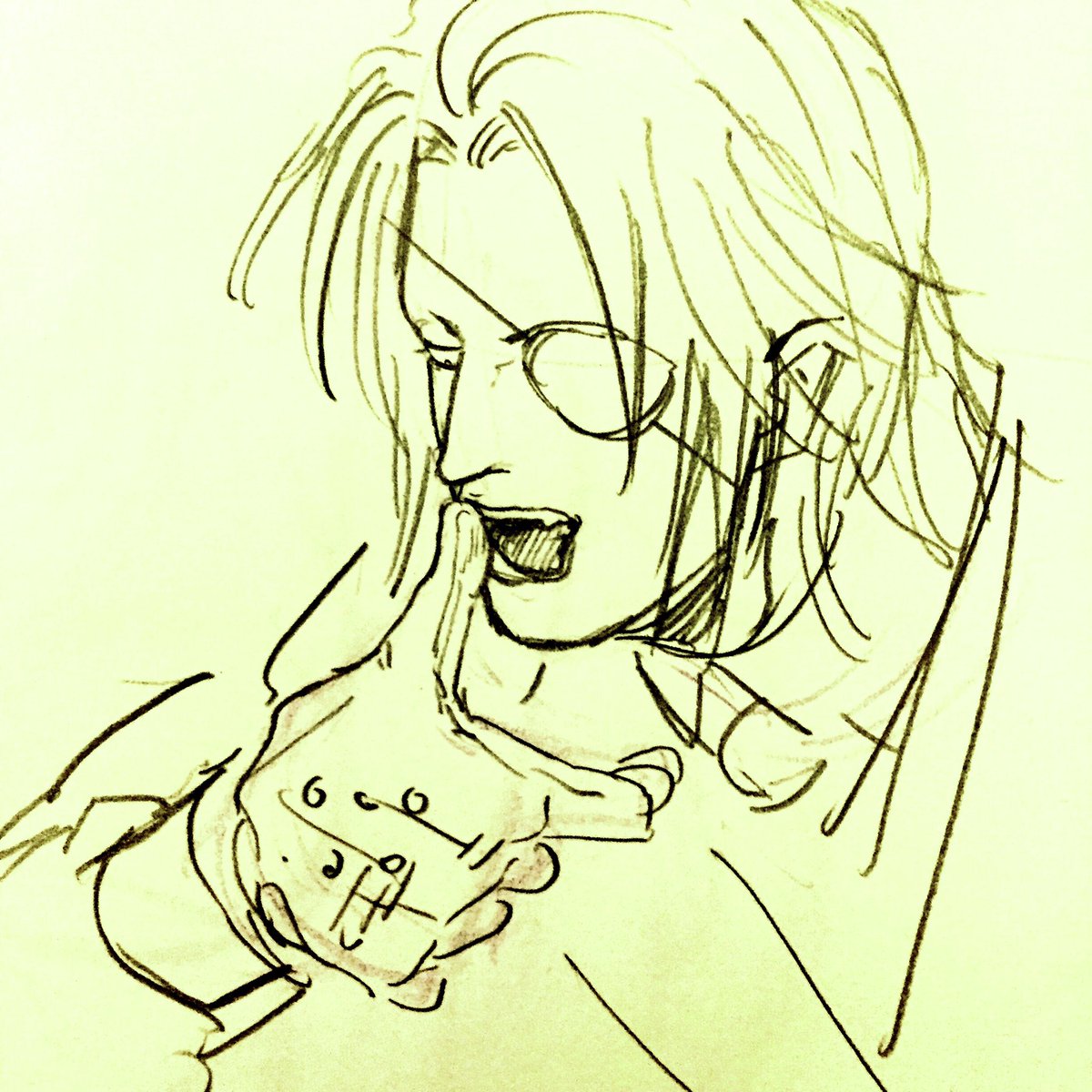 bo_do_86's tweet photo. なに描こうかな～って悩んでたら下唇噛んでたらしく血が https://t.co/chHbfVsPol