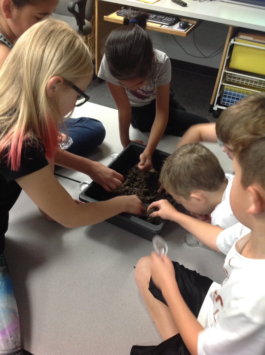 4th_haun's tweet photo. Making observations about the properties of soil! #pisdsciencerocks 🔬 https://t.co/zZREXNEwpe