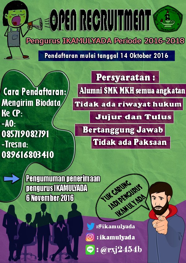 #ikamulyada #openrecrutment #2016-2018