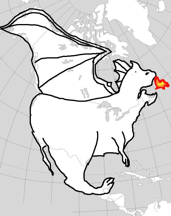 TheToddWilliams's tweet photo. This is what the Electoral College map would look like if...well if...ah fuck it, here's a dragon https://t.co/c8MTYp7PTO