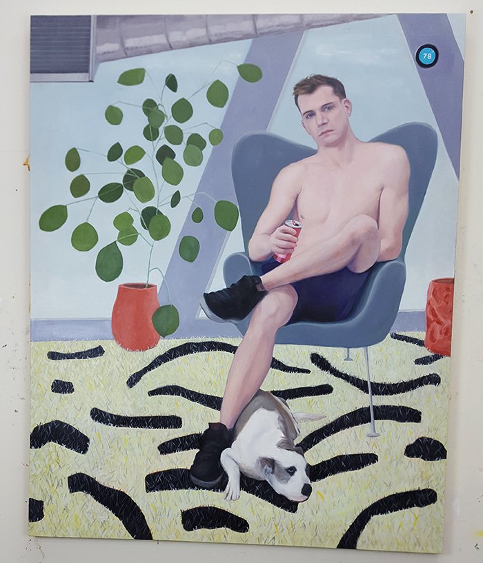 patrickjdonovan's tweet image. new painting - "Tech Fan"   60" x 48"