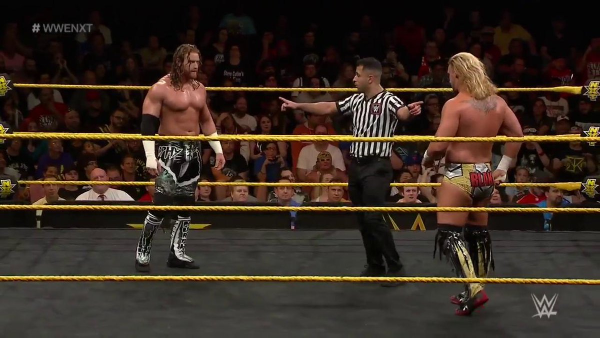 IntrinsicNXT's tweet photo. The team of #BlakeAndMurphy is on hold as it's @NXTBlake VS. @MurphyFactor right now on #WWENXT on @OfficiaINetwork! https://t.co/F7zJIzFWBn