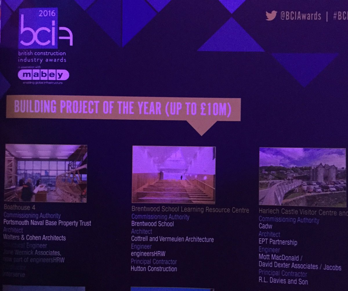 rldconstruction's tweet photo. Great food @BCIawards good luck team, nominated for 2 awards #heritage #buildingprojectoftheyear @rldconstruction @MottMacDonald @cadwcymru https://t.co/fjwdXMNghH