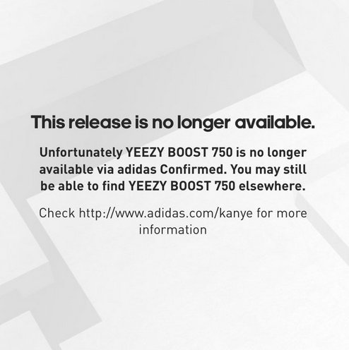 Well, at least they didn't keep people's hopes high for long. Still trying to cop? #YEEZYBOOST