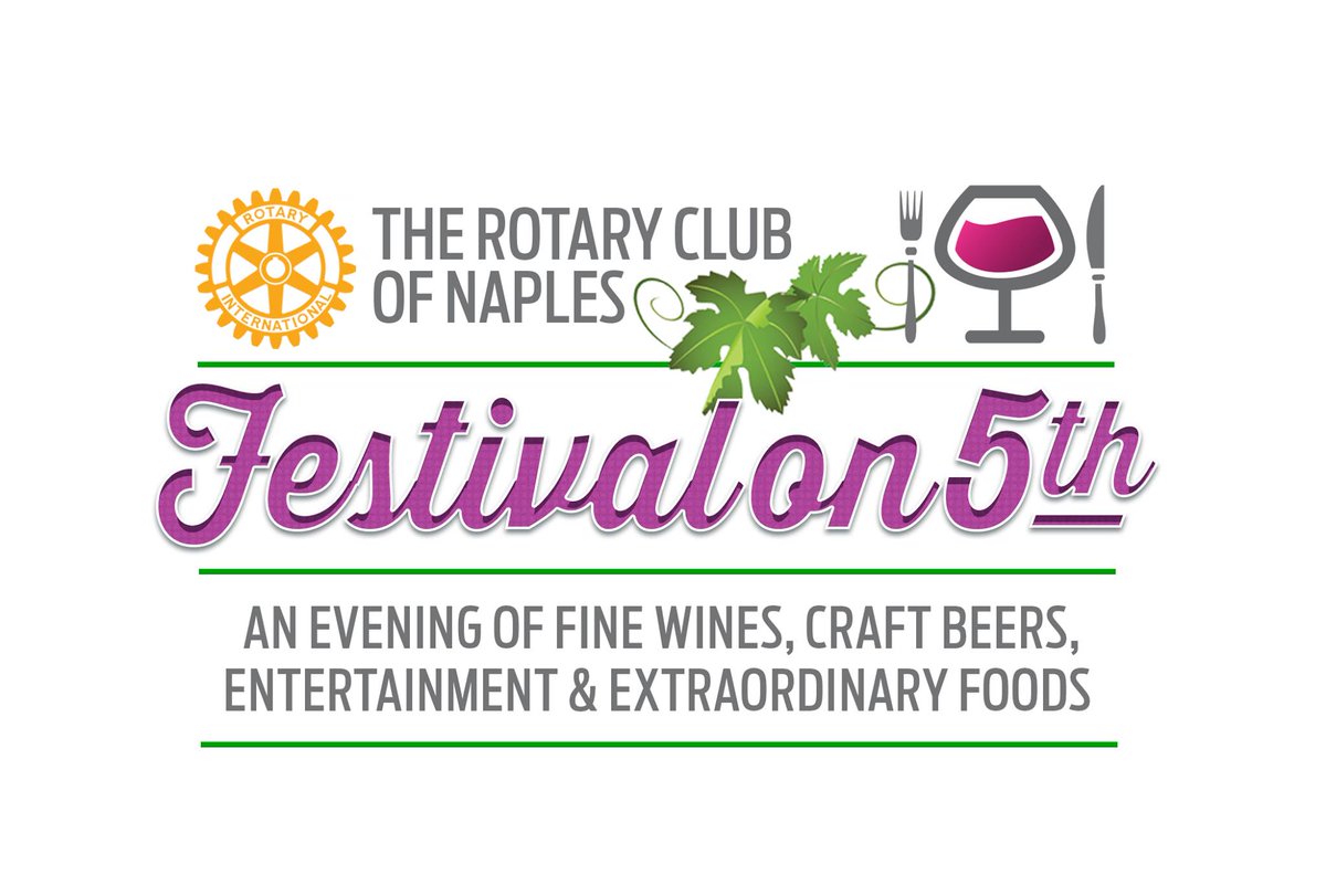 .<a href="/RotaryofNaples/">Rotary Club Naples</a>  Festival on 5th is Nov 19@5pm. Proceeds go to #charity $75 now $100 @ door napleswine.org  #Rotary #RotaryNaples