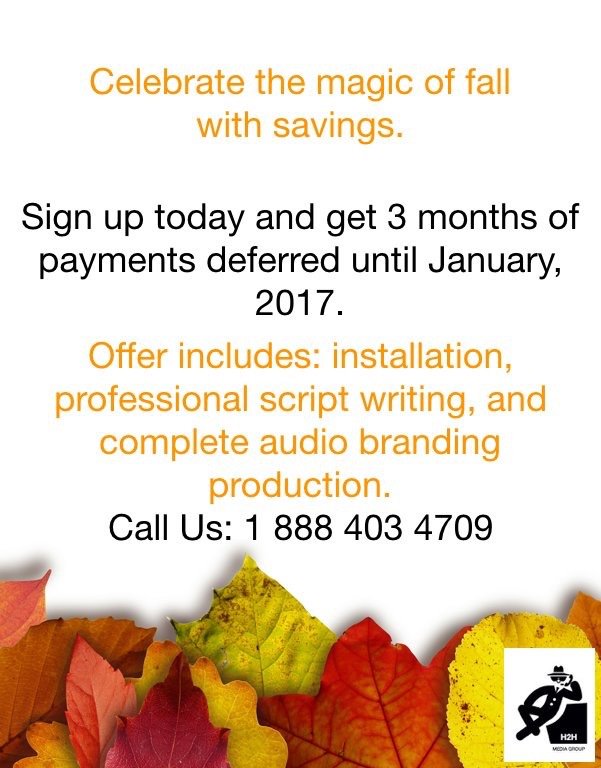 Happy2Hold's tweet image. Bring in the holidays with bespoke audio branding and get your first three months deferred until January, 2017. buff.ly/2d7XqHH