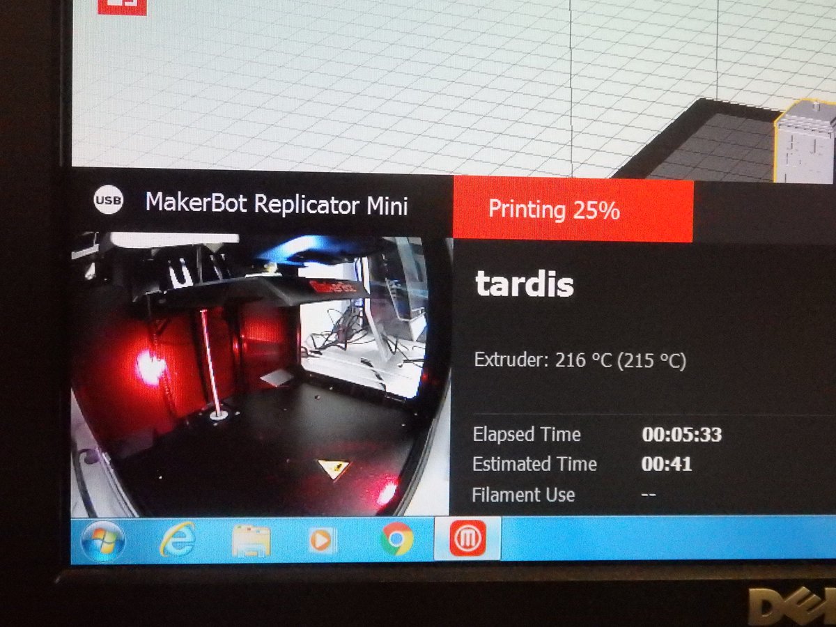 HT_MediaCenter's tweet photo. First 3-d printing project in the High Tech HS Makerspace: a mini TARDIS
#makerspace #HTHSnews #makerbot https://t.co/fIRQfr6WV6