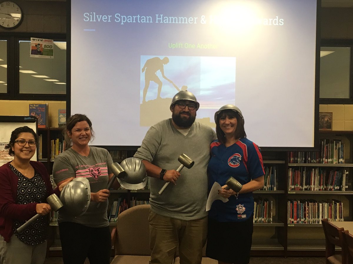 MrCourington53's tweet photo. Oct.'s #d83spartans Helmet &amp; Hammer winners! Not pictured @MMiletello &amp; Laura Becker! #d83shines TY 4 being awesome 4 kids, Ts &amp; community! https://t.co/BA169ocZfk