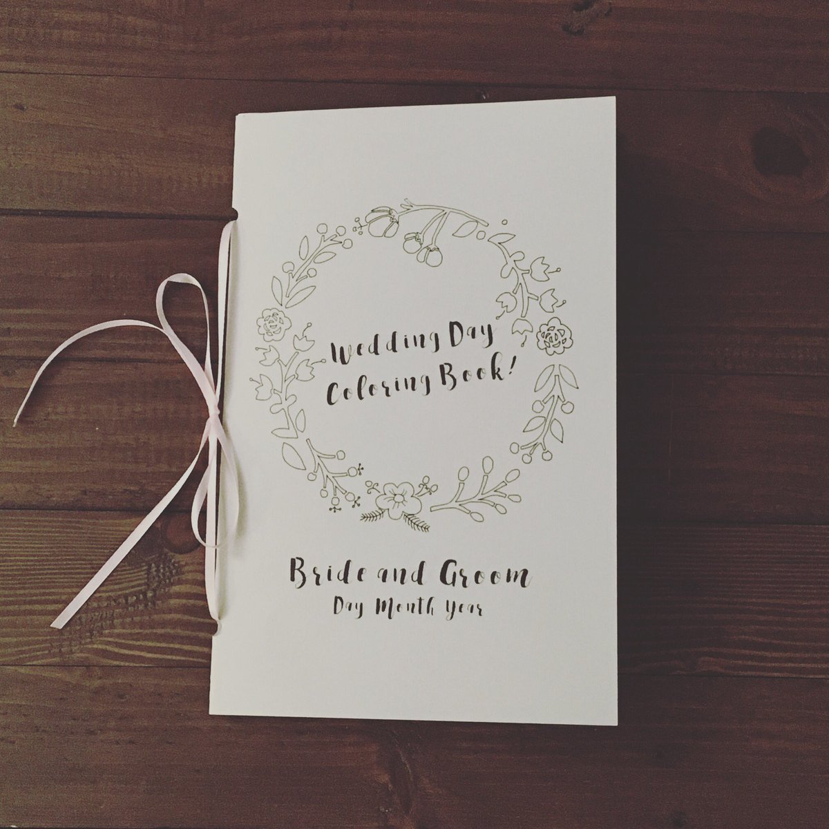 Personalize your #wedding with a custom #ColoringBook! Great for guests of all ages! curiouscustom.com/weddings #brides #bridal #engagement