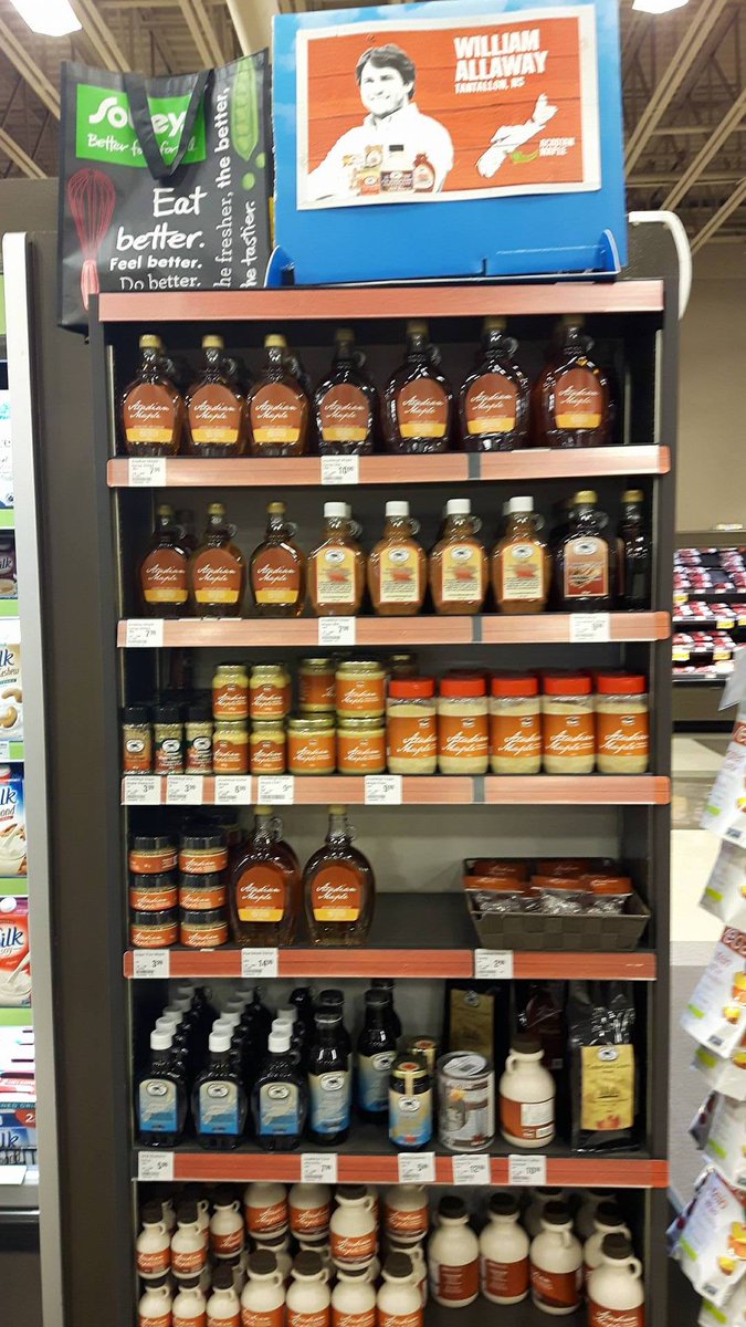 Tracy_hfx's tweet photo. @sobeys So happy to find this display of locally sourced @acadianmaple products! #SobeysLovesLocalContest https://t.co/HIYsxyy0Jb