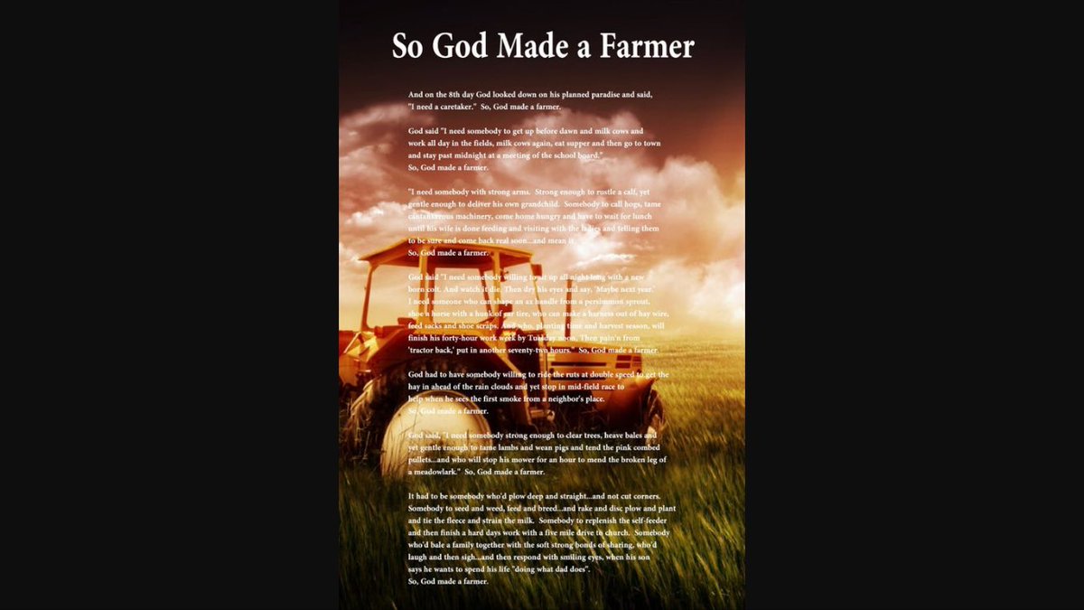 Confessionsfarm's tweet photo. Another #NationalFarmersDay #SoGodMadeaFarmer be sure to show your local farmers support by R/T  #NoFarmNoFood https://t.co/fiK5QKp1AX