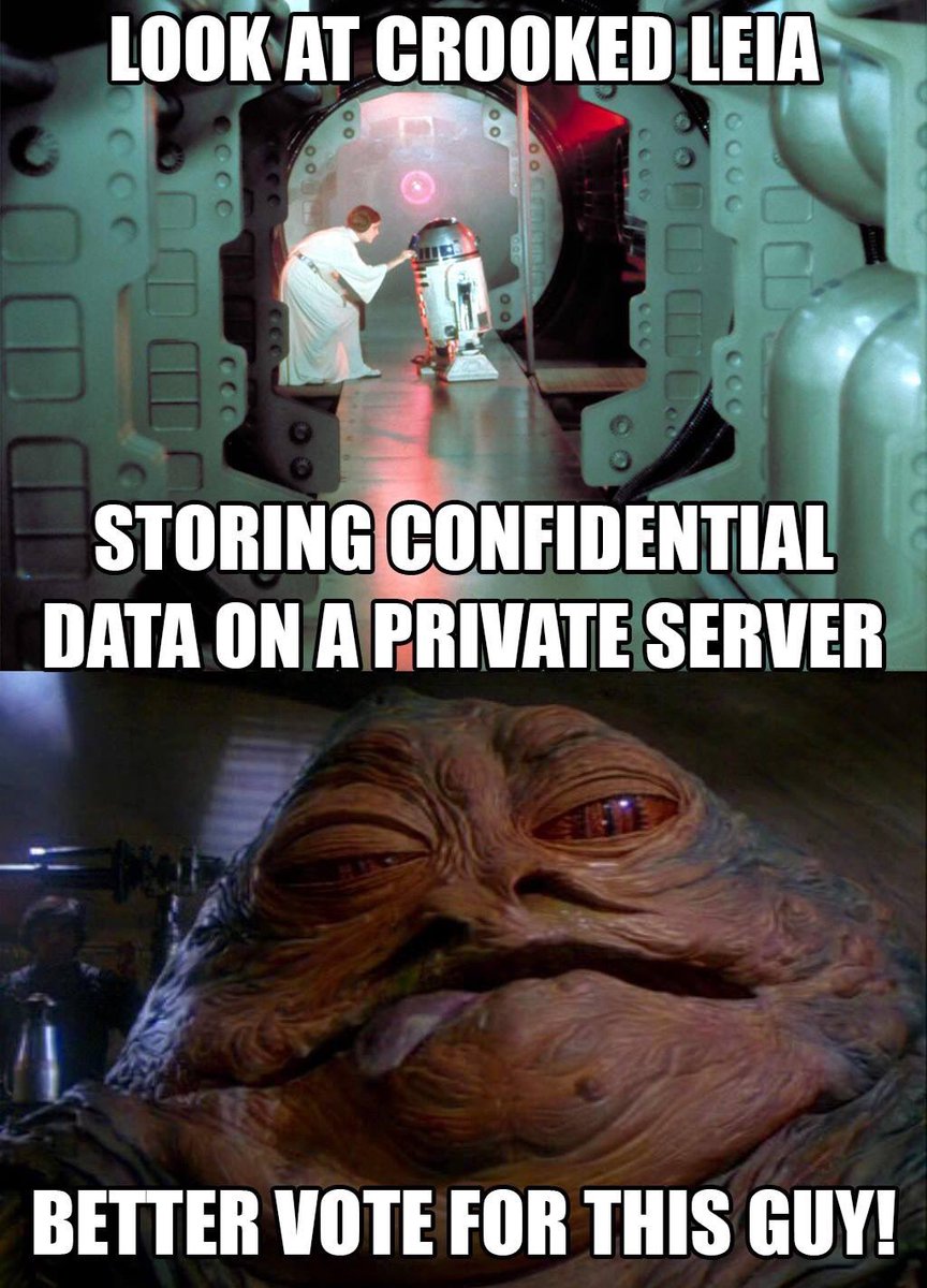 😂#2016 #election #hillary #trump #starwars #princessleia #jabbathehutt #choices #rva #plans