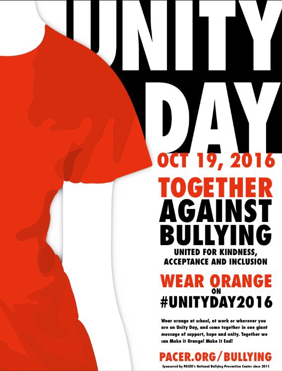 RESelem's tweet photo. RES is participating in Unity Day next Wednesday, October 19th. Wear ORANGE for #UnityDay2016 #RCSnoexcuses @RussellvilleK12 https://t.co/prcxeVzXiR