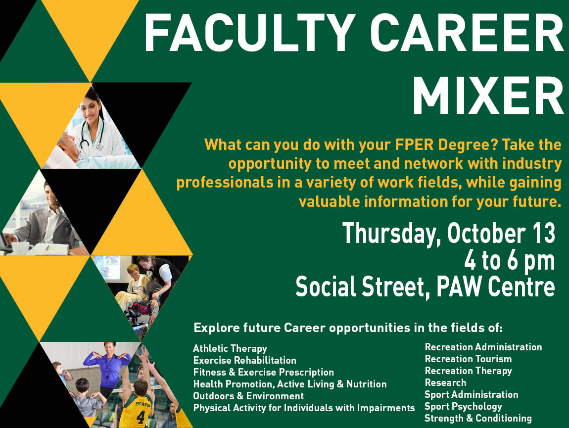 UAlbertaKSR's tweet image. Join us tomorrow in Social Street for the #FPER Career Mixer. Meet &amp;amp; network with industry professionals! Oct. 13, 4-6 pm.
