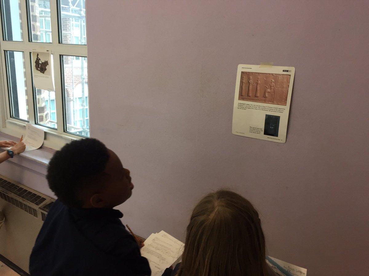 Scottfwill's tweet photo. #rpems233 a gallery walk to analyze artifacts from ancient Sumer https://t.co/OHYwmNX9Il