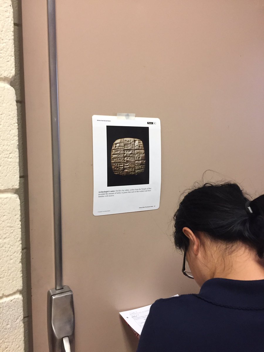 Scottfwill's tweet photo. #rpems233 a gallery walk to analyze artifacts from ancient Sumer https://t.co/OHYwmNX9Il