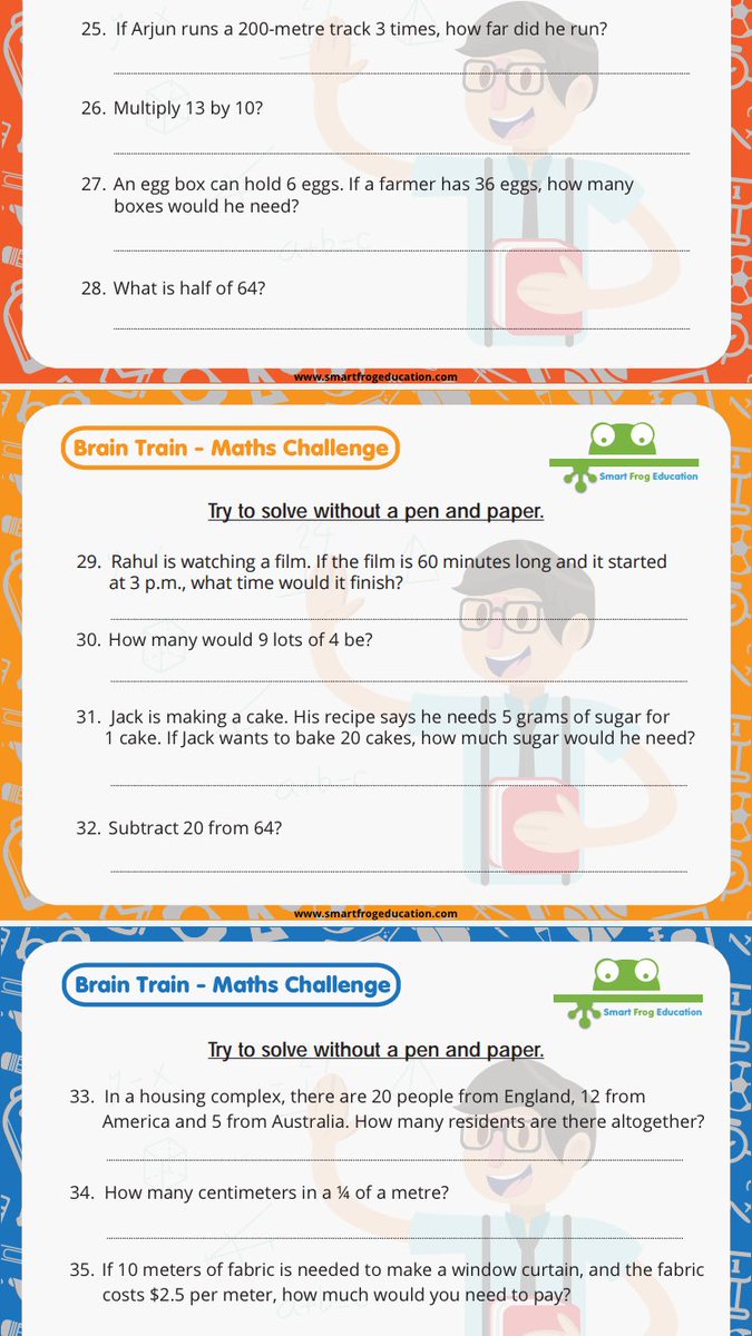 smartfrog_'s tweet image. Our Brain Train Maths Cards for #primaryschools #maths #schools #learn