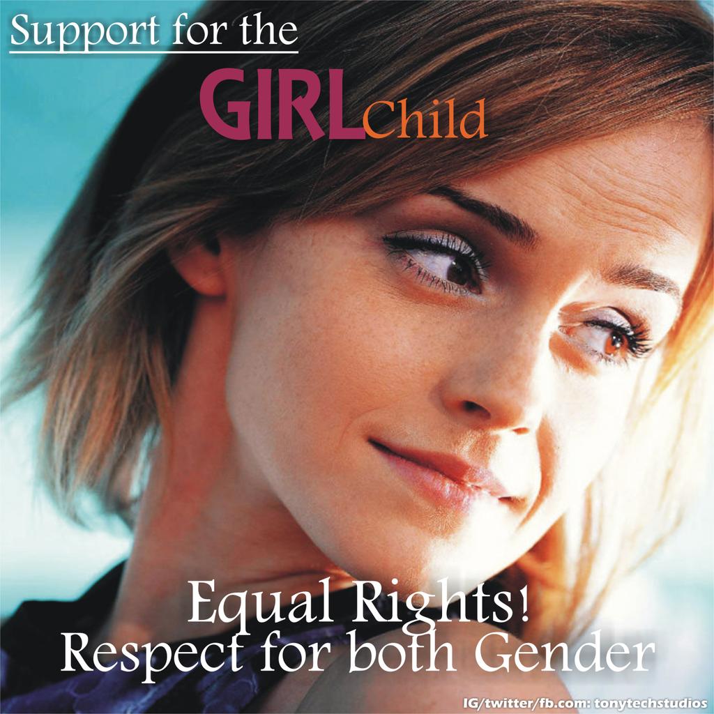 tonytechstudios's tweet photo. Happy International Girl Day: 11-Oct-2016. Men are not against gender equality. Share to support Equal Right!!! https://t.co/d1CM7lzg5W