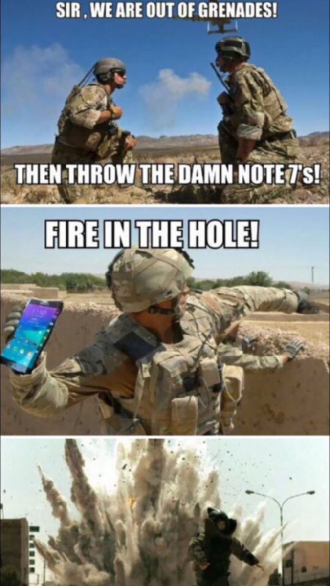 StefanieB_Yeg's tweet photo. Im sure @SamsungMobile doesn't find it funny, but for the rest of us this makes for a pretty good laugh. #naitpr #badpr #explodingphones https://t.co/w4I2XkKuNJ