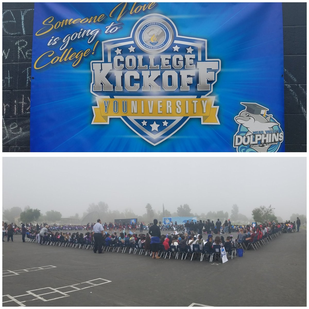 ceniasanchez22's tweet photo. MVES Dolphins!
#CollegeKickoff #tuneintolearning #onebandonesound https://t.co/IjNF4ZhFx4