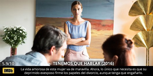 NuevoEnNetflix's tweet photo. TENEMOS QUE HABLAR (2016)
Hugo Silva
Michelle Jenner
Ernesto Sevilla
Verónica Forqué
#Comedia #CineEspañol

🎥 https://t.co/ofdS04qmQ7 https://t.co/Bascpk5mEf