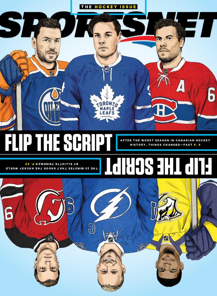 johnintini's tweet photo. The Hockey Issue of @Sportsnet magazine is out (cover illustrations by @JoeMcKendry1) https://t.co/11rUUq1zSk