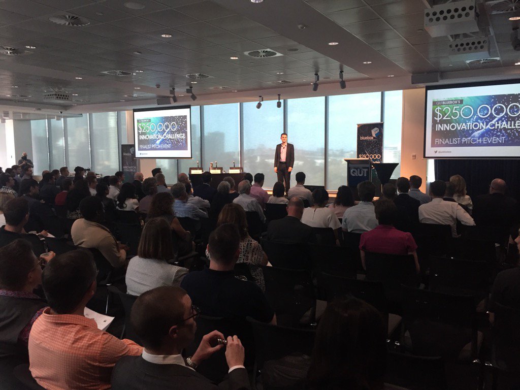QUTEship's tweet image. We&apos;re underway at the #qutbluebox $250,000 #nnovationchallenge!!
