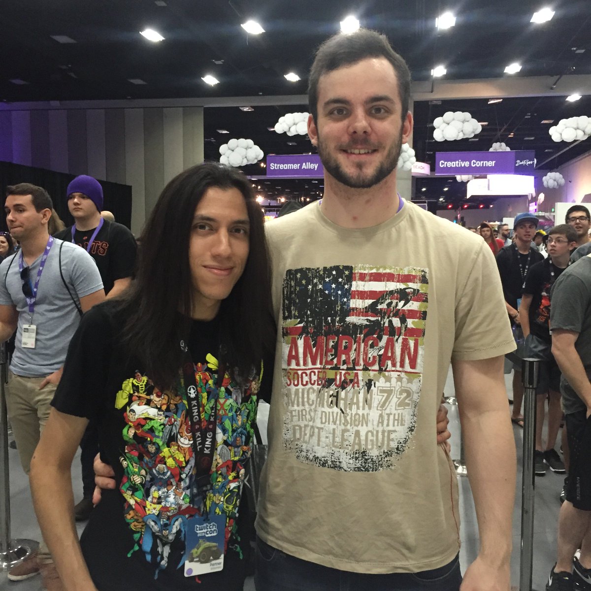 Was fun meeting you and hanging out! <a href="/MrGrimmmmz/">Grimmmz</a> Why do I look like a giant in all of my meet and greet pictures?! :P