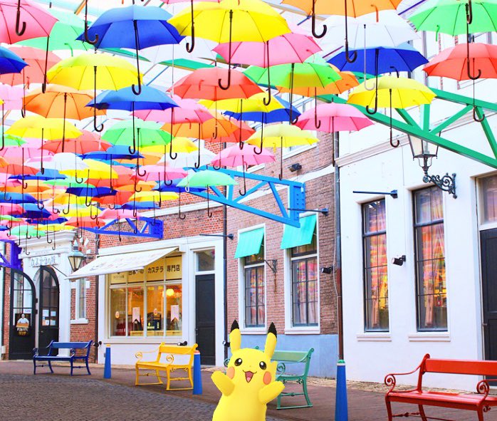 いさもん ポケgo図鑑150 ハウステンボスでは ピカチュウがオシャレな傘を取ろうと頑張ってました ポケモンgo大会 長崎 ハウステンボス