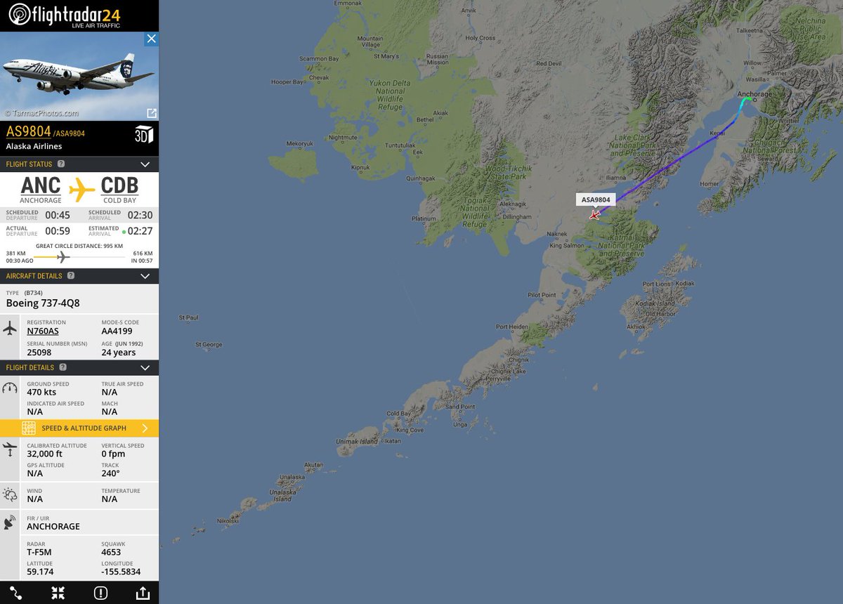 AS9804 picking up passengers & crew from diverted AA288 in Cold Bay AS9804 picking up passengers & crew from diverted AA288 in Cold Bay