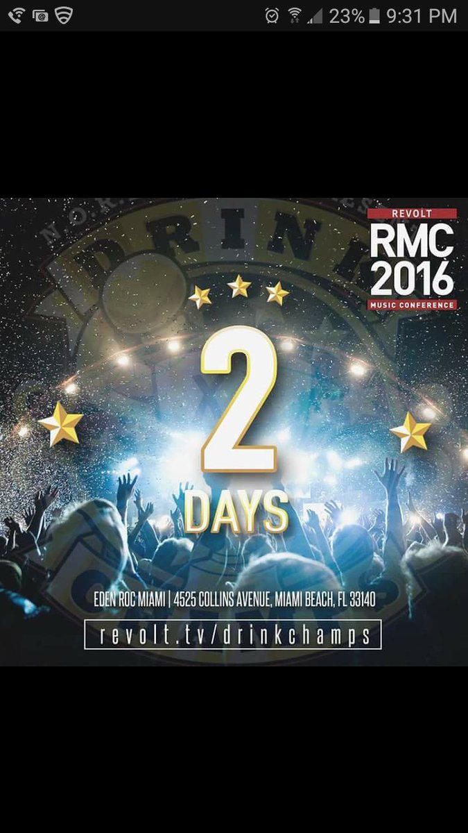 DrinkChampSport's tweet photo. Tune in LIVE for SPECIAL ANNOUNCEMENT from @Drinkchamps at the #RevoltMusicConference
#MakeSomeNoiseeeeee https://t.co/fHa3a4kQt3