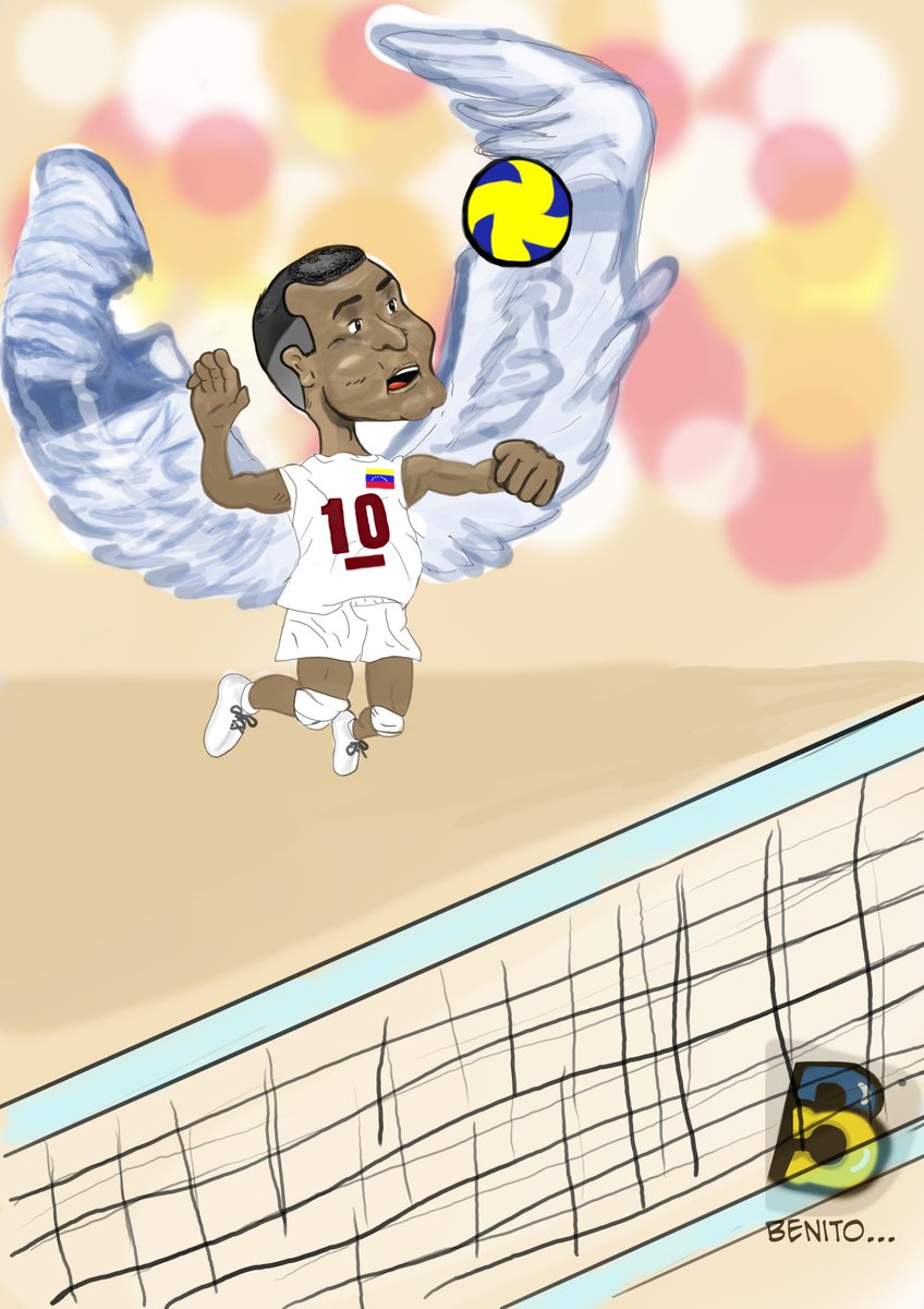 BenitoCartoon's tweet photo. Para el capitán de la selección de voleibol venezolana @kervinvzla espero sea de tu agrado! #VoleyCartoon https://t.co/DY5l0ybWUO