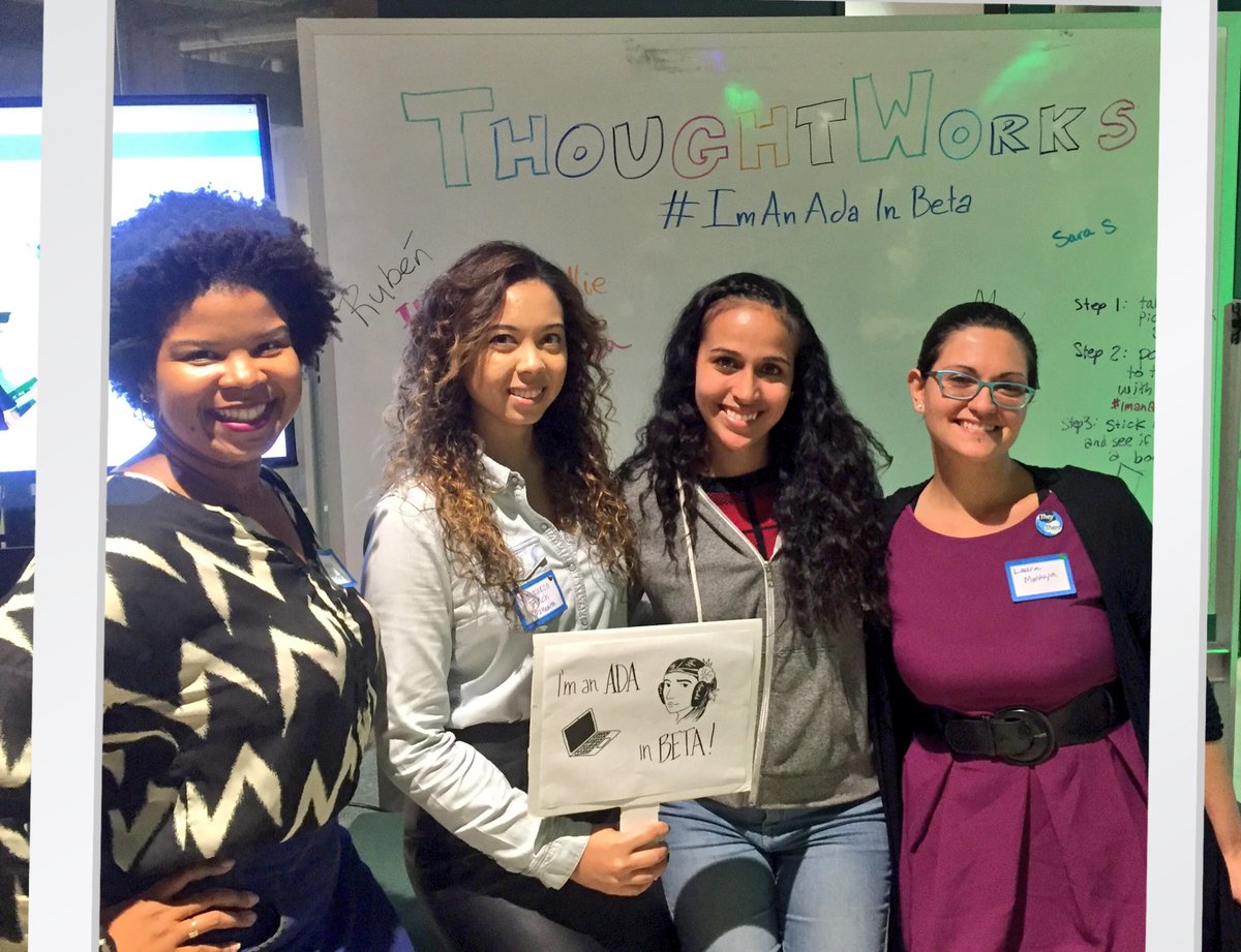 IdalinBobe's tweet photo. Hanging out w/ some of the #AdaLovelaceDay speakers, a few of my fave #WOCinTech #ThoughtWorksSF #ImAnAdaInBeta #ALD16 https://t.co/cWY5hPhtmw