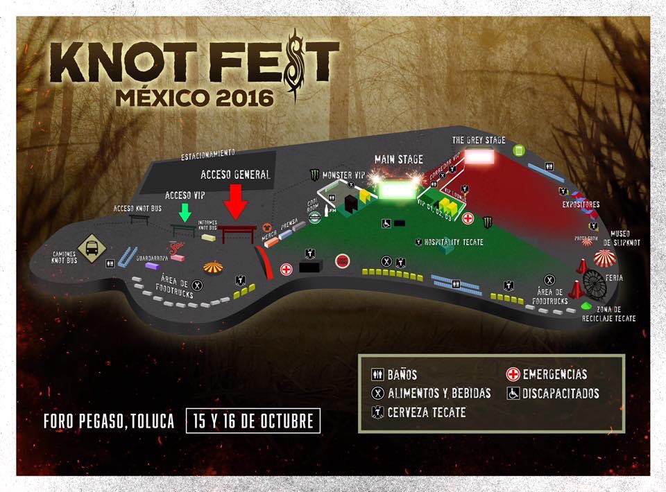 Cada vez más emocionadas... Chequen el mapa del  #KNOTFESTMEXICO2016