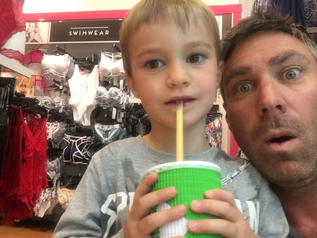 Girl jocks shopping apparently. No ninja turtles. Little fella is pissed. 😂😂