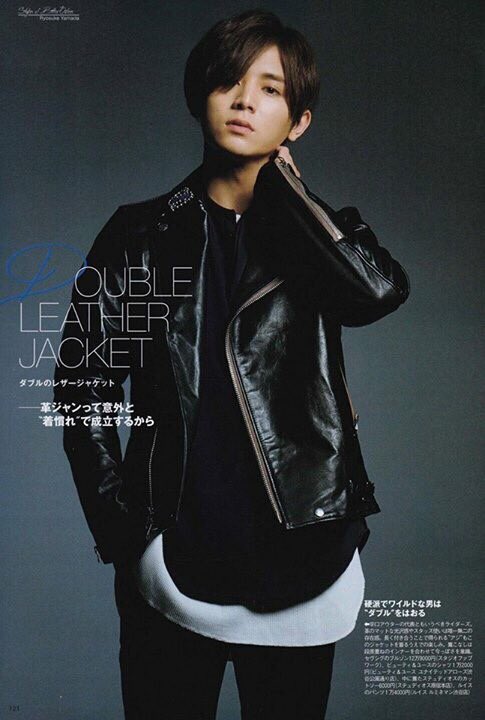 山田涼介着用 ダブルライダースジャケット WONDERLAND スエードダブル