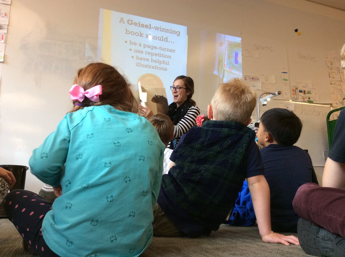 cathcooklibrary's tweet photo. 1st graders are getting some #ccsgeisel practice in with I Want My Hat Back by @burstofbeaden! https://t.co/bEAGsWq0hG
