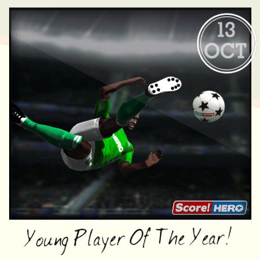 Young Player Of The Year! #scorehero itunes.apple.com/gb/app/Score!-…