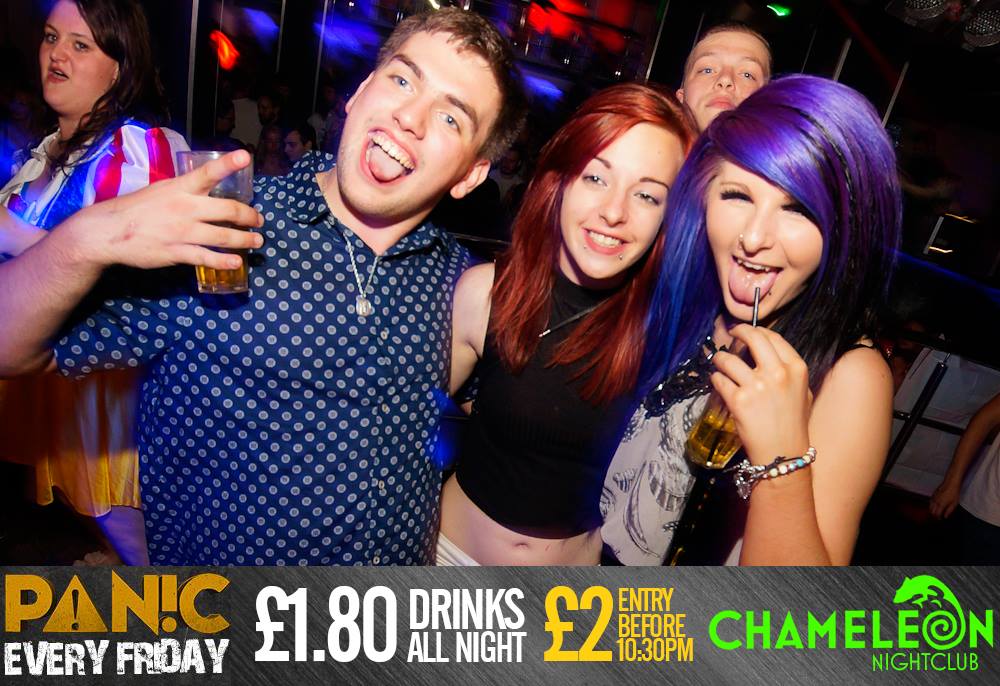 panicsouthend's tweet photo. The weekend starts here. Join us every Friday for PANIC! at Chameleon! £2 entry before 10.30pm #Southend #21Pilots https://t.co/R1xzyHo9cj