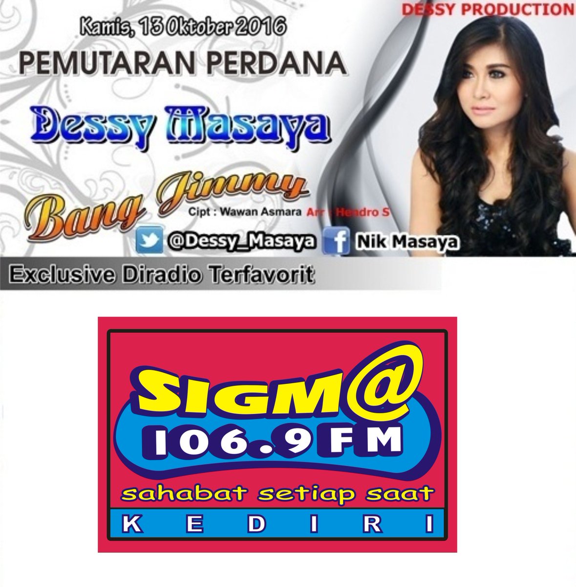 Saatnya #PemutaranPerdana <a href="/Dessy_Masaya/">DESSY MASAYA</a> Single #DESSY_BANGJIMMY ll <a href="/DennyPromotion/">DAZ RADIO PROMOTION</a> ll #SKANDANGSIANG  <a href="/viraghoshalya/">Vira Ghoshalya</a>