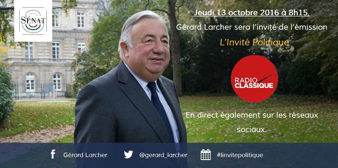 Retrouvez-moi à 8h15 sur @radioclassique je serai #linvitepolitique de la matinale @lesRep_Senat