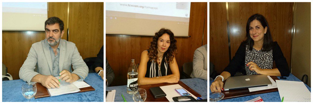 FCVCAM's tweet photo. En 6ª jornada del #CIGCVR16: Fdo. Gutiérrez Sanz-Gadea y Teresa Joven González, Asesores de FCVCAM y Bibiana Juárez García, Ing. Industrial https://t.co/xXCvJYGyqV