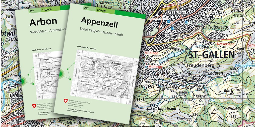swisstopo_fr's tweet photo. Les premières nouvelles cartes nationales à l'échelle 1:50 000 viennent d'être publiées: https://t.co/29qogzFclX #carte #map #digital https://t.co/5aQ0DIAkOi