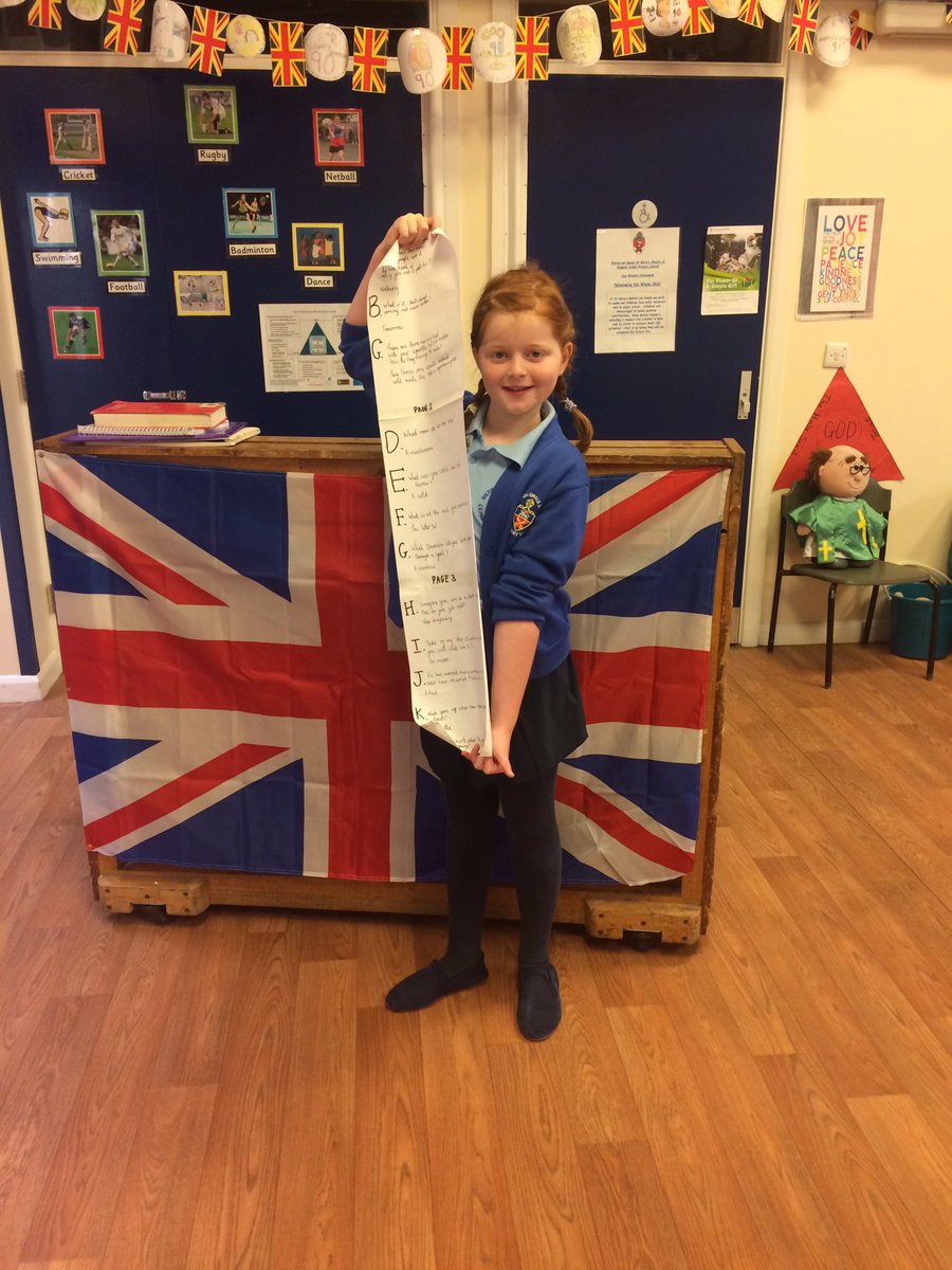 One of our children at 1st Bolton on Swale with her scroll of riddles 🙊👭📜💫 #braintraining #thinkoutsidethebox