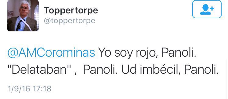gabrielrufian's tweet photo. Lo de tratar de ud mientras llamas imbécil es como el PSOE q es de izquierdas y apoya a Rajoy @toppertorpe https://t.co/eui5uBIEDg