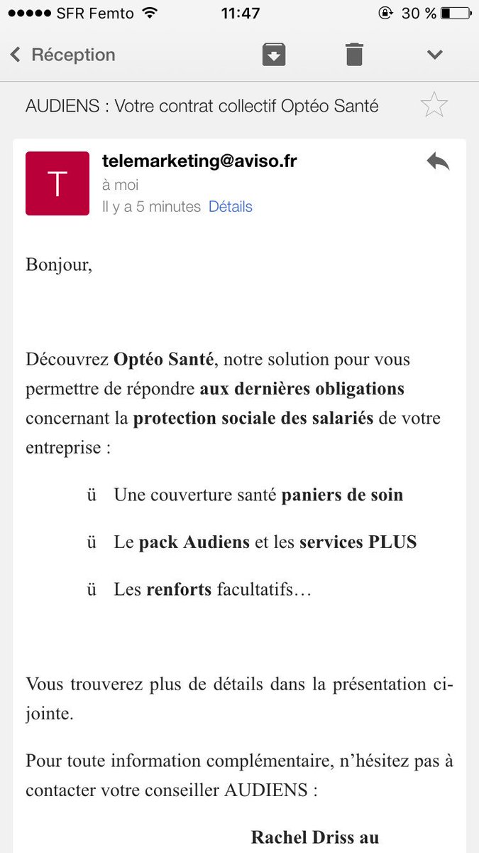 CharlesRambeau's tweet photo. Hey @GroupeAudiens rassurez-moi, y'a eu un bug ? Forme/adresse d'envoi/informations manquantes ! Rien ne va dans votre mail #décrédibilité https://t.co/1tdAqavLrG