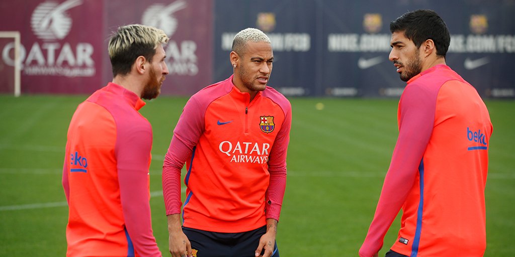 Fc Barcelona Msn Reunited At The Ciutat Esportiva This Morning Ready For Fcbdepor Forcabarca T Co Etwelbb8bw Twitter