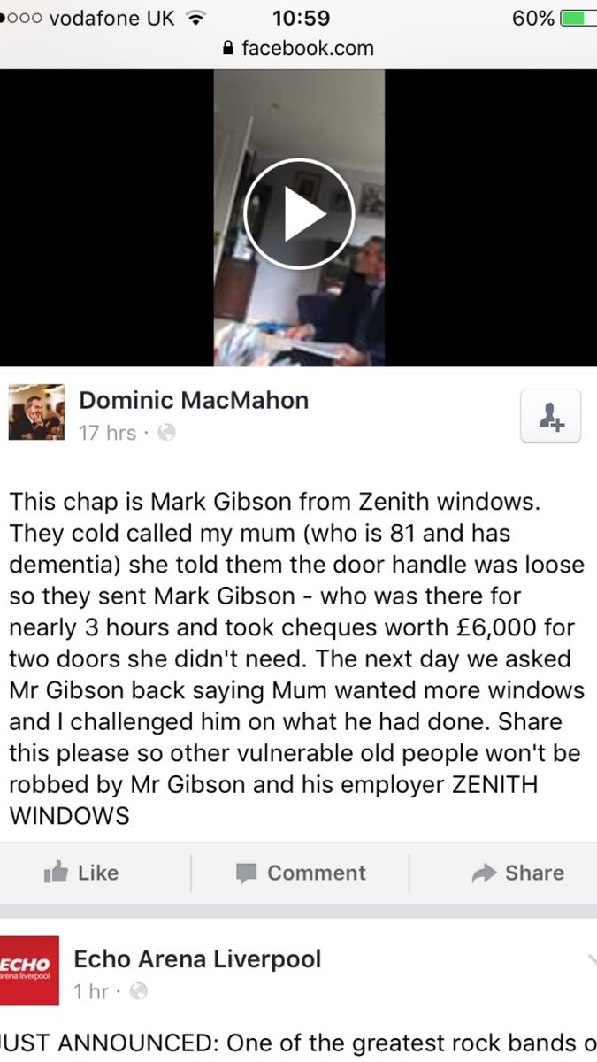TheBlueEyedBat's tweet photo. #Zenith Windows ripping off 81 year old dementia suffers, this is Mark Gibson. Boycott them, thieving cunts. #Colchester #Essex https://t.co/kVVBrJLjbi