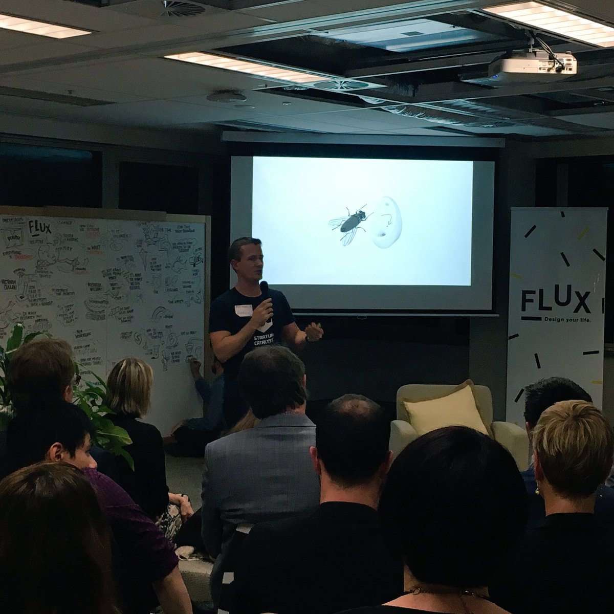 lets_flux's tweet photo. @AaronBirkby asks the question - can a sticker change behaviour ? 💦 #letsflux https://t.co/BndP8bWk0m