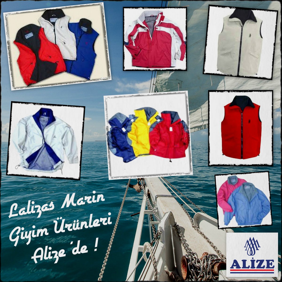 AlizeBodrum's tweet photo. @Lalizassa ürünleri Alize'de sizleri bekliyor! #lalizas #sailing⛵️ #sailinglife #sailingjacket #bodrumcup #bodrum #alizebodrum https://t.co/rIWoDWeH0c